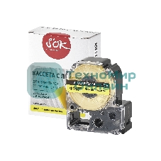 Кассета с лентой S'OK by Sakura Printing BLK6YBA14 для Epson, черный на желтом, 14мм/2.5м