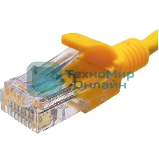 Патч-корд Suprlan 10-0161 UTP RJ-45 вил.-вилка RJ-45 cat.5e 0.5м желтый LSZH 24AWG