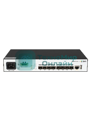 Коммутатор управляемый уровня SNR 2+, 8 x 1/10GE SFP+. Питание: 220V AC + встроенный UPS 12V