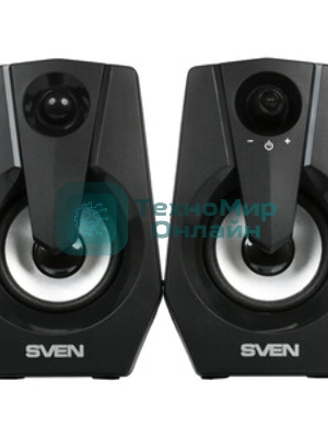 Акустическая система SVEN 370 2.0 черные (2x2W, USB, RGb подсветка)