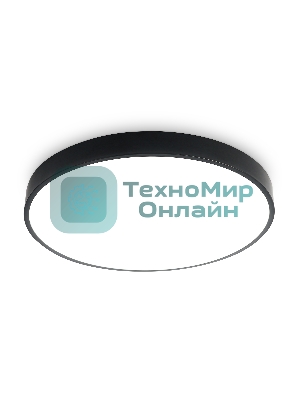 Потолочный светодиодный светильник Ambrella light FZ1205 BK черный IP54 18W 5000K D270*60 (без ПДУ)