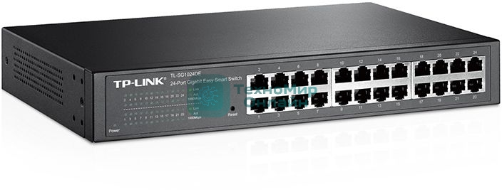 Коммутатор TP-Link SMB TL-SG1024DE 24-Port Gigabit Easy Smart Switch, 24 10/100/1000Mbps RJ45 ports, MTU/Port/Tag-based VLAN, QoS, IGMP Snooping
