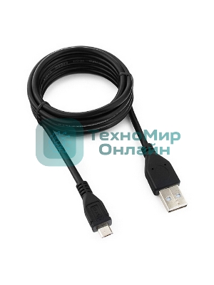 Кабель USB2.0 Pro Cablexpert CCP-mUSB2-AMBM-1M, AM/microBM 5P, 1м, экран, черный, пакет