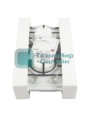 Газовая варочная панель Maunfeld EGHE.32.3EW/G, 2 конфорки, эмалированная сталь, белый