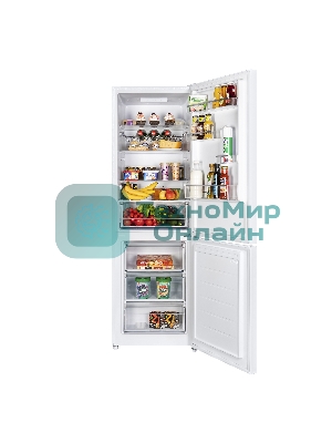 Холодильник Maunfeld MFF185SFW белый двухкамерный 213/104л морозилка снизу