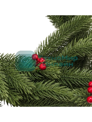 Еловый венок с ягодами Neon-night Ø 45 см, литой