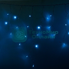 Гирлянда Neon-night Айсикл (бахрома) светодиодный, 4,8 х 0,6 м, прозрачный провод, 230 В, диоды синие, 176 LED