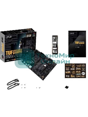 Материнская плата ASUS TUF GAMING B550-PLUS, AM4, AMD B550, 4xDDR4, 6xSATA, 2xM.2, 1xPCIe 4.0 x16, 1xPCIe 3.0 x16, 3xPCIe x1, 1xHDMI, 1xDP, 1x 2.5Gb LAN, 4xUSB-A 3.2 Gen 1, 1xUSB-A 3.2 Gen 2, 2xUSB-A 2.0, 1xUSB-C 3.2 Gen 2, 5x3.5 мм, 7.1, ATX