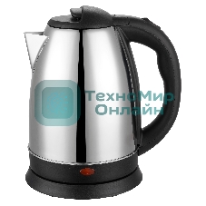 Чайник электрический Starwind SKS1053 1.8 л, 1500 Вт, серебристый/черный (корпус: нержавеющая сталь/пластик)