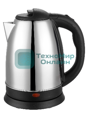 Чайник электрический Starwind SKS1053 1.8 л, 1500 Вт, серебристый/черный (корпус: нержавеющая сталь/пластик)