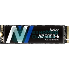 Накопитель SSD Netac NV5000-N, 1Tb, M.2 2280, PCIe 4.0 x4, NVMe, R/W 4800/4600, с радиатором