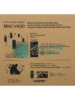 Минисистема Sony MHC-V43D черный/CD/CDRW/DVD/DVDRW/FM/USB/BT