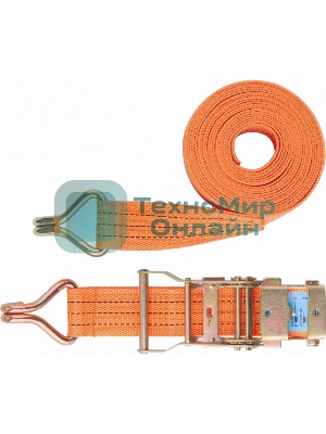 Ремень багажный с крюками Stels 0,05х6м, храповый механизм