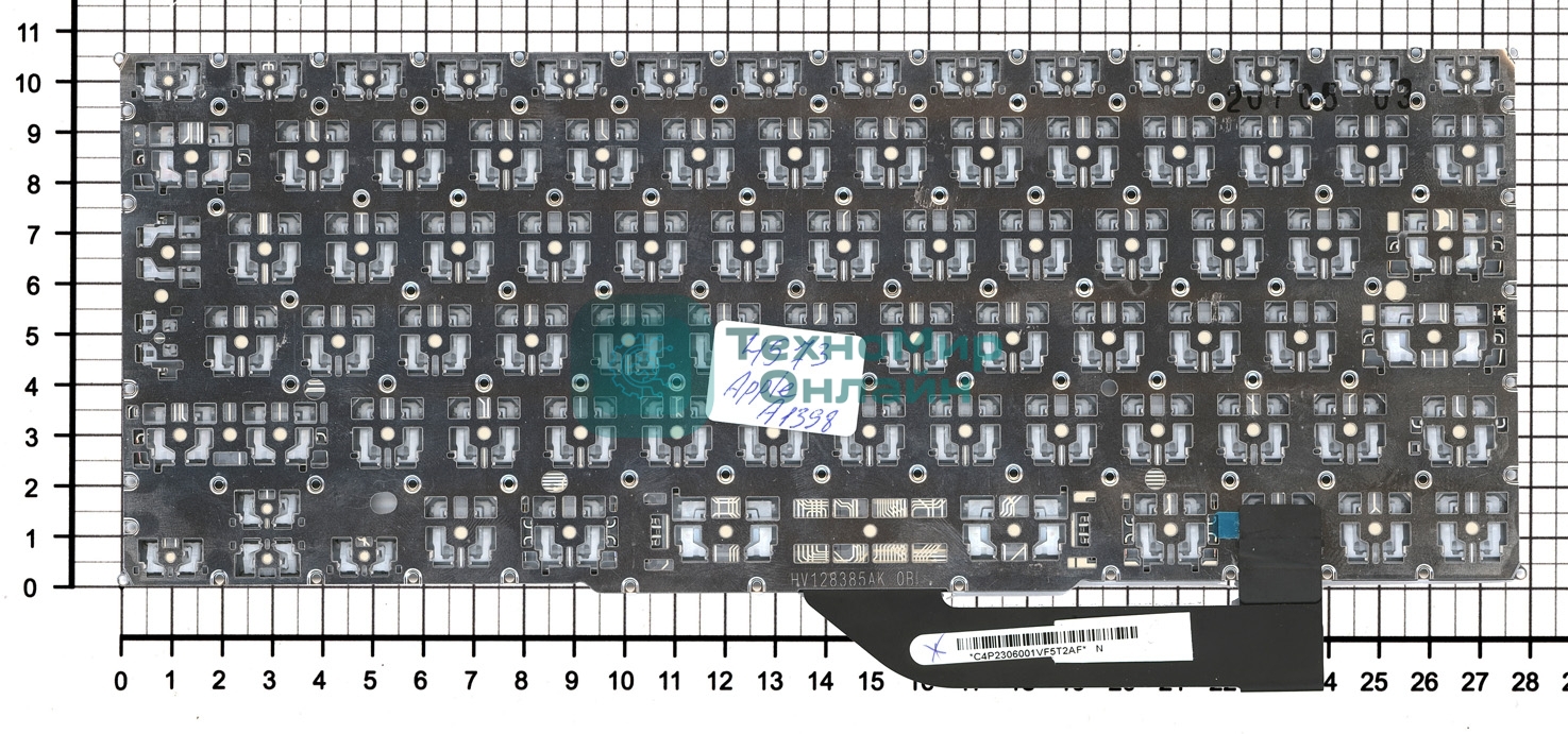 Клавиатура для ноутбука MacBook Pro A1398 большой Enter