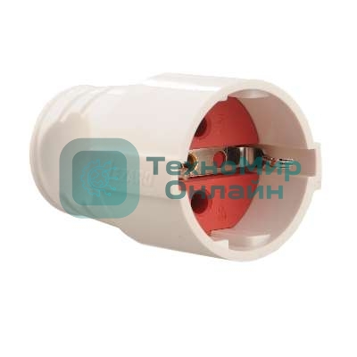 Штепсель с заземл. бел. Lezard 715-0701-607