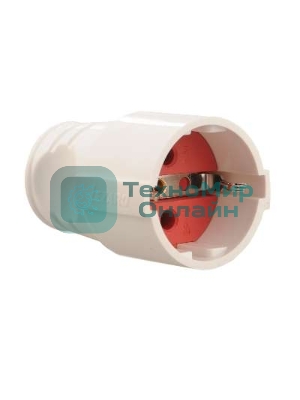 Штепсель с заземл. бел. Lezard 715-0701-607