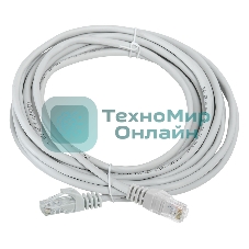 Шнур коммутационный Cat.5e UTP 5м серый GENERICA