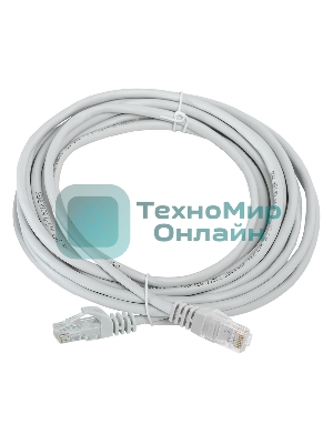 Шнур коммутационный Cat.5e UTP 5м серый GENERICA