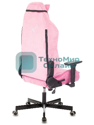 Кресло Knight N1 Fabric розовый, велюр, 120 кг, механизм качания