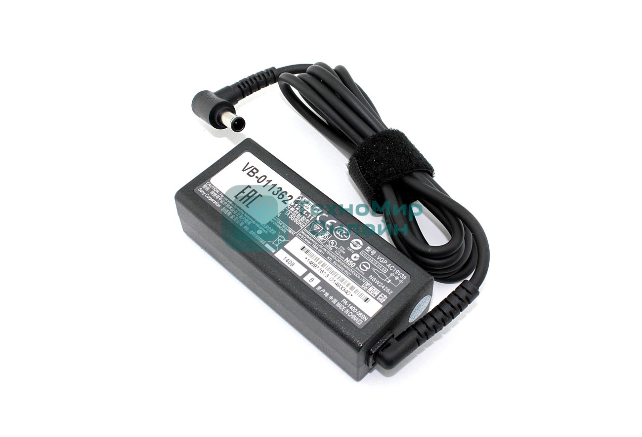 Блок питания (сетевой адаптер) для ноутбуков Sony Vaio 19.5V 2.0A 39W 6,5x4,4