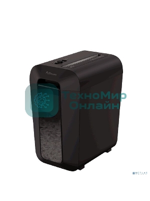 Шредер Fellowes PowerShred LX65 черный (секр.P-4)/перекрестный/10лист./22лтр./скрепки/скобы/пл.карты