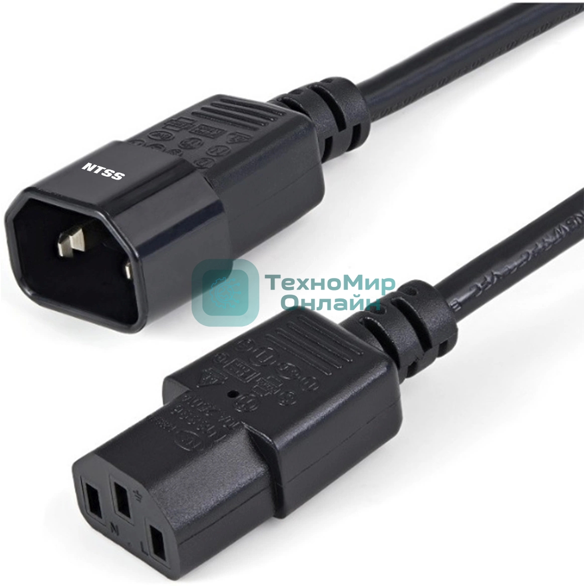 Шнур питания NTSS NTSS-PC13144 C13-С14 проводник.:3x1мм2 1.8м 220/250В 10А черный