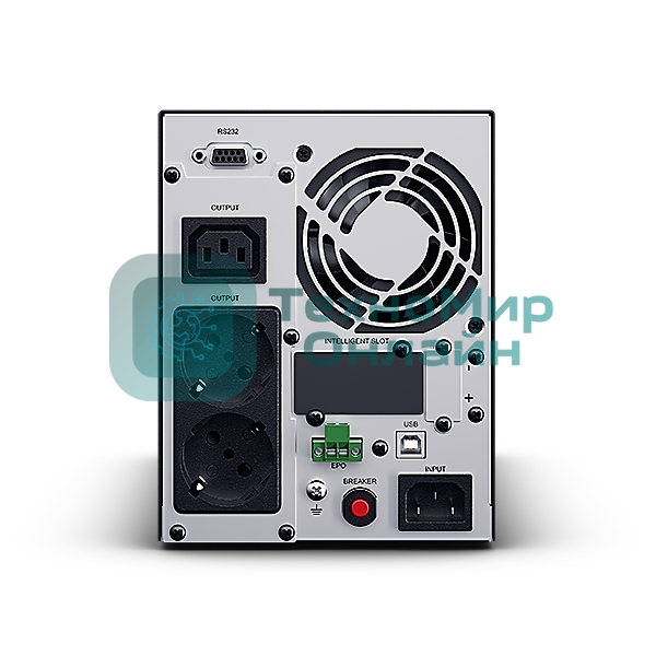 Источник бесперебойного питания Сайбер Электро ИБП ЭКСПЕРТ-II-1000 Онлайн, Напольное исполнение 1000ВА/900Вт USB/RS-232/SNMPslot (2 EURO + 1 IEC С13) (12В/7Ач. х 2)