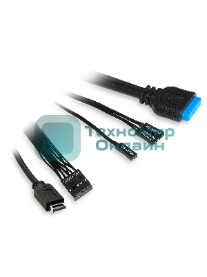 Компьютерный корпус без блока питания HSPD F711-TGbK, Panoramic Full Tower, Black, TG, 0.7 SPCC, no fans ATX, mATX, mITX 190/420/280мм 2x2.5