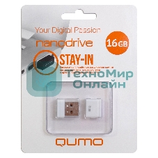 Флешка USB QUMO 16Gb, NANO QM16GUD-NANO-W белый