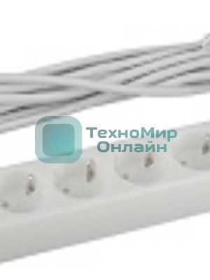 Сетевой фильтр ЭРА USF-5es-3m-W, 3 м, белый