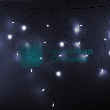 Гирлянда Neon-night Айсикл (бахрома) светодиодный, 4,8 х 0,6 м, прозрачный провод, 230 В, диоды белые, 176 LED