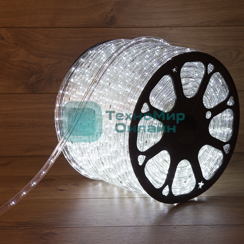 Дюралайт Neon-night LED, свечение с динамикой (3W) - белый, 36 LED/м, бухта 100м