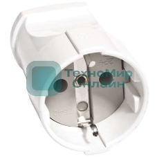 Штепсель с заземл. бел. 16А 250В (еврослот) UNIVersal А102