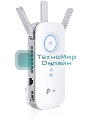Усилитель сигнала TP-Link AC1900 Wi-Fi Range Extender 600 Mbps at 2.4 GHz + 1300 Mbps at 5 GHz; 3 × External Antennas, 1 × Gigabit Port, Wall Plugged; Tether App, WPS, Intelligent Signal Light, Access Control, Power Schedule, LED Control, RE/AP Mode, OneMe, MU-MIMO