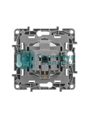 Розетка 672422 Legrand Розетка 2К+З со шторками - немецкий стандарт - винтовые зажимы - 16 А - 250 В - Etika - алюминий