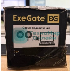 (Поврежденная упаковка) Акустическая система 2.0 ExeGate EX287053RUS Disco 180 (питание USB, 2х3Вт (6Вт RMS), 100-20000Гц, черный)
