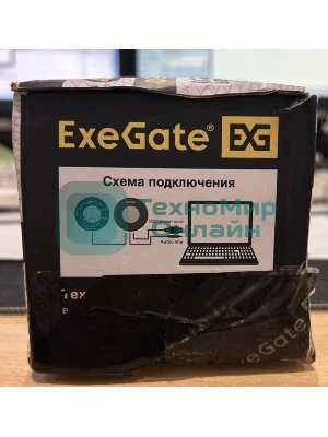 (Поврежденная упаковка) Акустическая система 2.0 ExeGate EX287053RUS Disco 180 (питание USB, 2х3Вт (6Вт RMS), 100-20000Гц, черный)