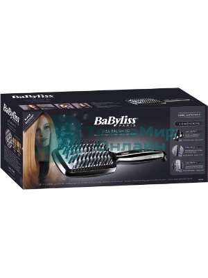 Расческа-выпрямитель BaByliss Smoothing Heated Brush HSB101E черный, 45 мм, 200 °C, 3 режима