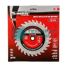 Пильный диск по дереву Matrix, ф230 х 32 мм, 36 зубьев + кольцо 32/30