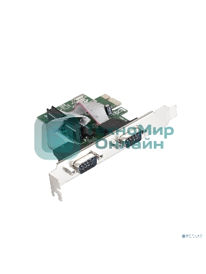 Контроллер ExeGate EXE-307 PCI-E, 2*COM port (OEM)