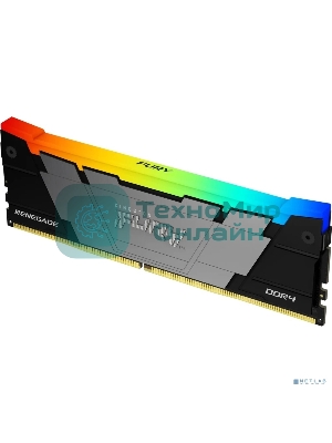 Оперативная память Kingston Fury Renegade, DDR4, 16Gb (2x8Gb), 3200MHz, CL16, DIMM, с радиаторами, RGB, черный