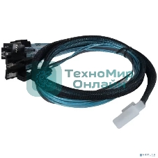 Кабель Procase CBL-SLSAS8-8SATA-10 для подключения корзин, SFF-8654 (Slimline SAS x8) к 8*SATA, 100 cm