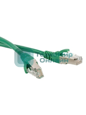 Патч-корд Hyperline PC-LPM-STP-RJ45-RJ45-C5e-1.5M-LSZH-GN F/UTP, экранированный, Cat.5е, LSZH, 1.5 м, зеленый