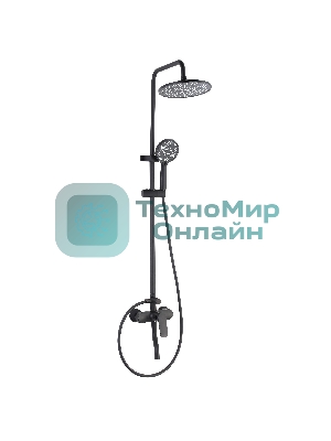 PL7BL-009DK Душевая система из высокопрочного пластика-Черный