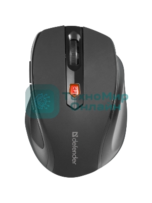 Мышь беспроводная Defender Ultra MM-315 черный, 1600 dpi, радиоканал, USB, кнопки - 6