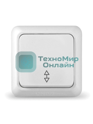 Выключатель проходной 1-кл. ОП Олимп 10А IP20 белый Universal О0025