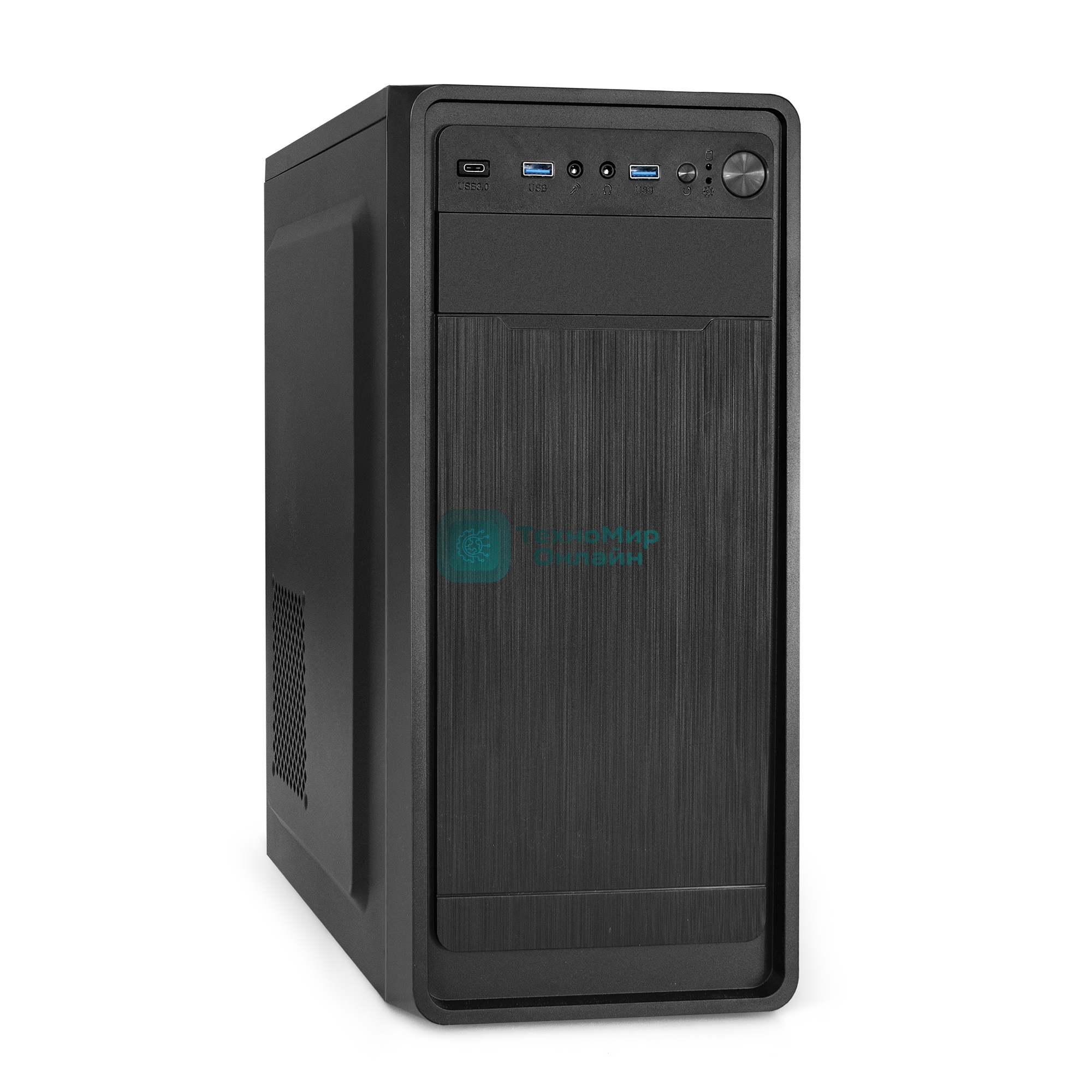 Компьютерный корпус Miditower ExeGate XP-332UC (ATX, без БП, 2хUSB 3.0/1хTypeC, аудио, черный)