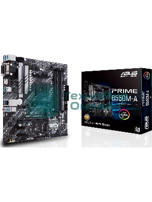 Материнская плата ASUS PRIME B550M-A/CSM, Socket AM4, B550, 2*DDR4, D-Sub+DVI+HDMI, SATA3 + RAID, Audio, Gb LAN, USB 3.1*8, USB 2.0*4, COM*1 header (w/o cable), mATX ; 90MB14I0-M0EAYC