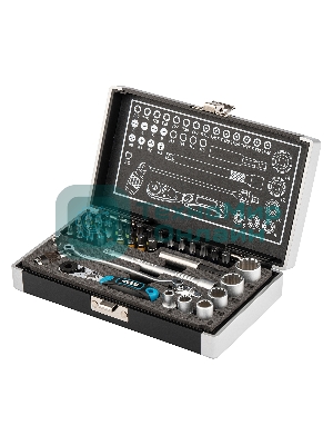 Набор бит Gross 11625 и головок торцевых 1/4'' карданный ключ трещотка адаптер s2 37 шт.