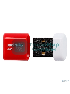 Флешка USB Smartbuy LARA Red (SB4GbLara-R), 4Gb, USB 2.0, R/W 15/5, красный/белый